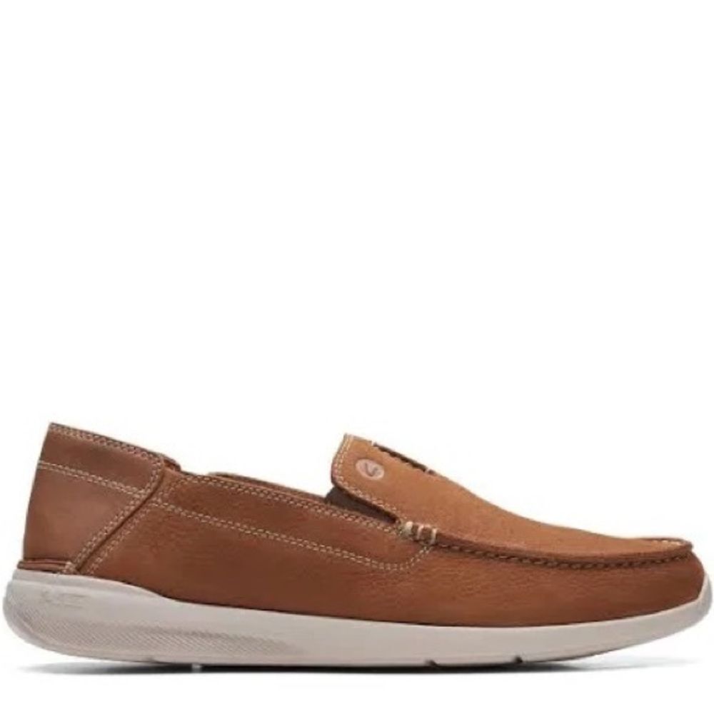 Clarks Men’s Gorwin Step Tan Nubuck,‎ Size 8.5